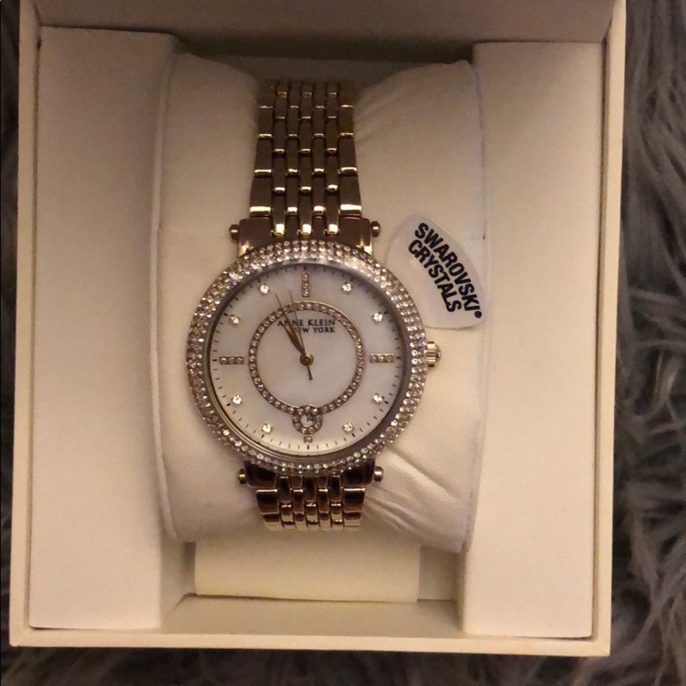 Anne Klein watch with Swarovski crystals! NWT